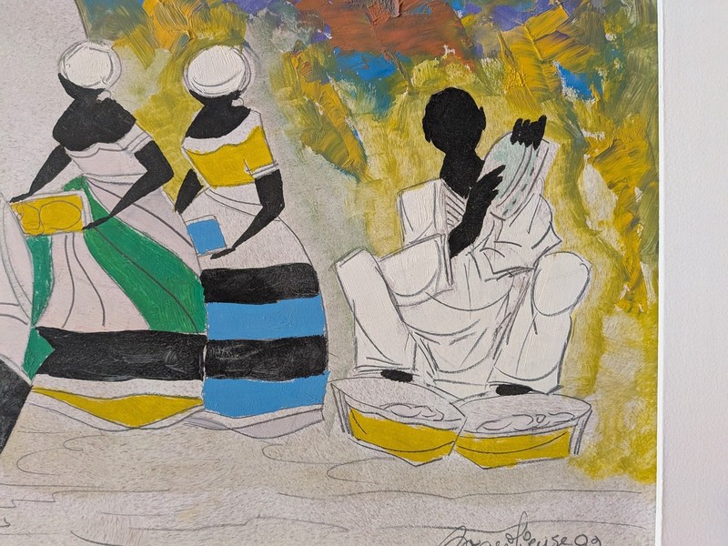 Vintage Jose Brasiliense Brazilian Modernist Watercarrier w/Music & Dancing 1990 gallery