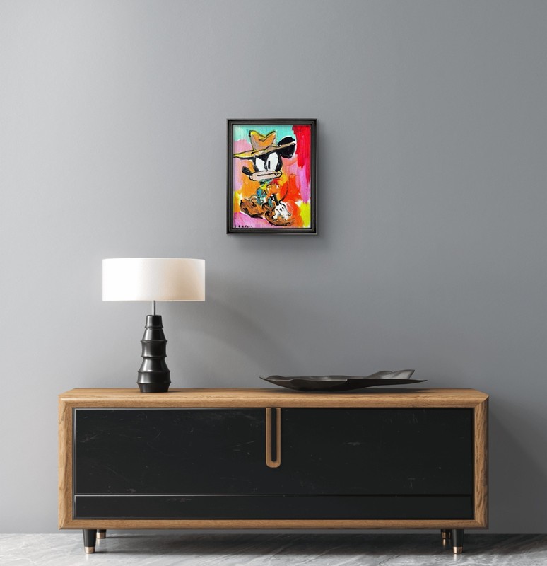 Aleph Original Mickey Mouse 14x11 Abstract Pop Art Wall Art Painting Canvas gallery
