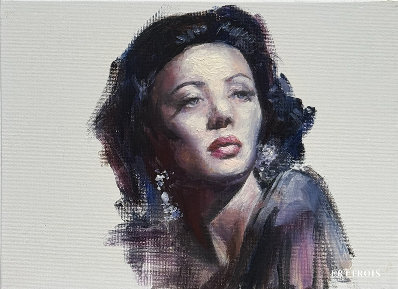 Original Oil Painting on Canvas Expressive Female Portrait Wall Art/Canvas panel
