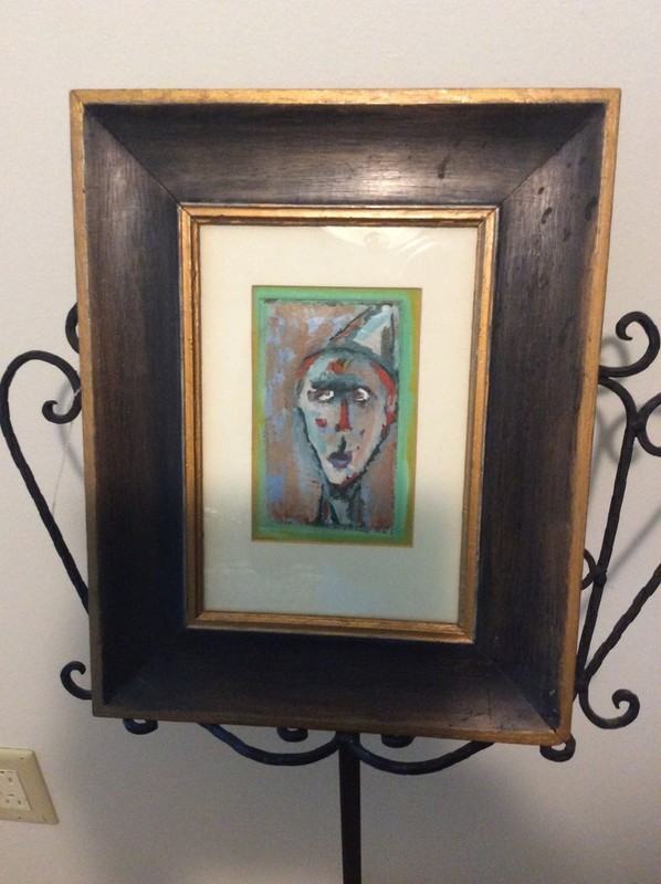 3.5x5.5 Oil Painting on paper by Milton Goldstein - 1980 gallery