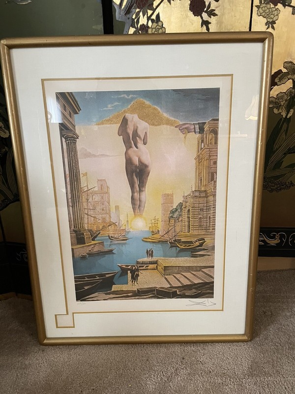 SALVADOR DALI «Dali» Hand Signed LITHOGRAPH on Japan Paper 1977 Of GALA WIFE