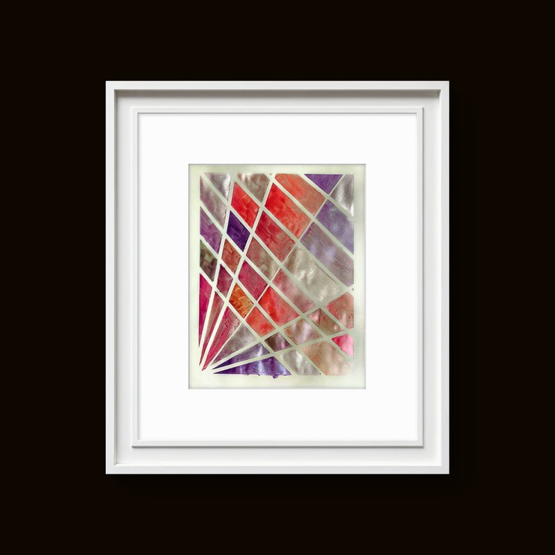 Shades Of Pink Through Purple Colorful Original Watercolor 11x14 Paper Signed gallery