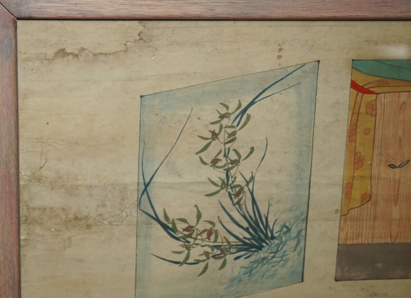 EXTRA LARGE 162X113CM ANTIQUE CHINESE ANCESTRAL PORTRAIT WITH LOVELY BLACK FRAME gallery
