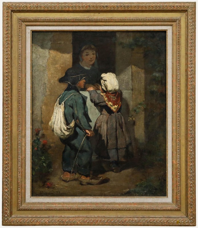 Armand Doré (1824–1882) – French School 19th Century Oil, Mother and Children