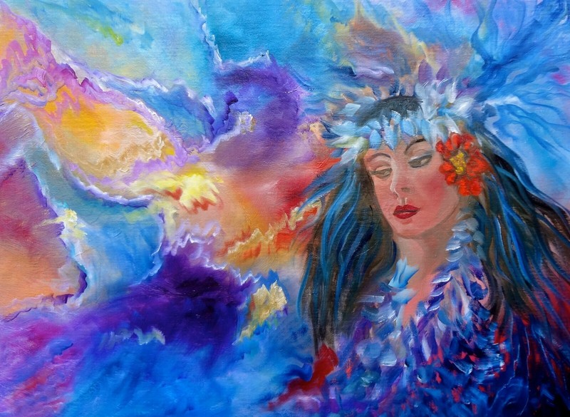 HAWAII ARTIST «VOLCANO GODDESS PELE» One of a Kind