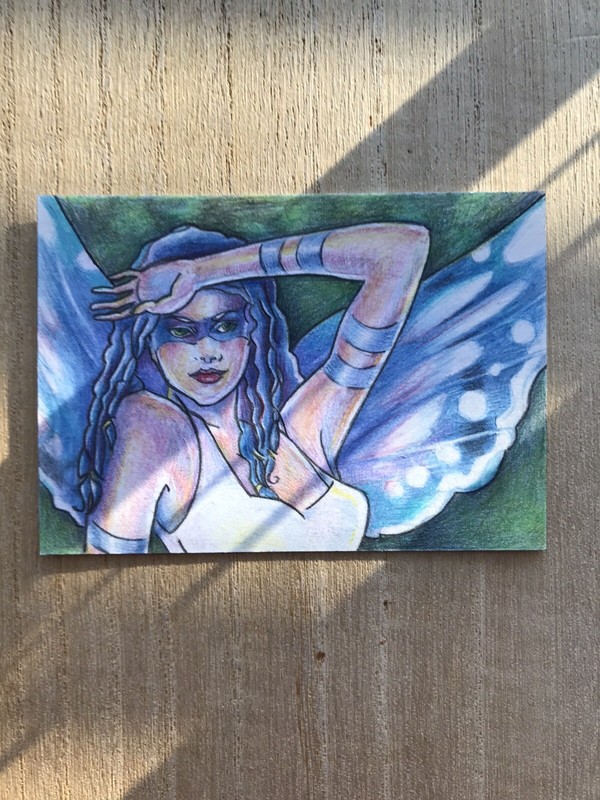 Original Artwork ACEO Fantasy Miniature Art - Woodland Fairy with wings gallery