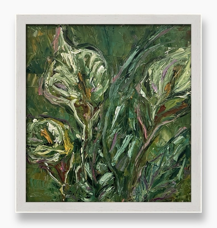 Calla Lily Original Oil Painting Impressionist Lilies Flower Framed Artwork 8”