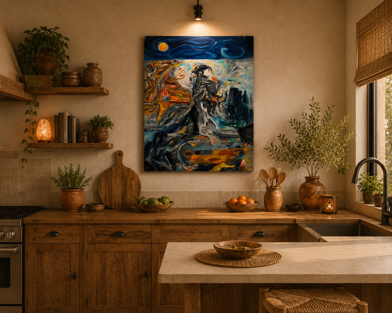 Original Hand Painted Abstract Oil Painting Large 24x36 inch Canvas Art On Sale. gallery