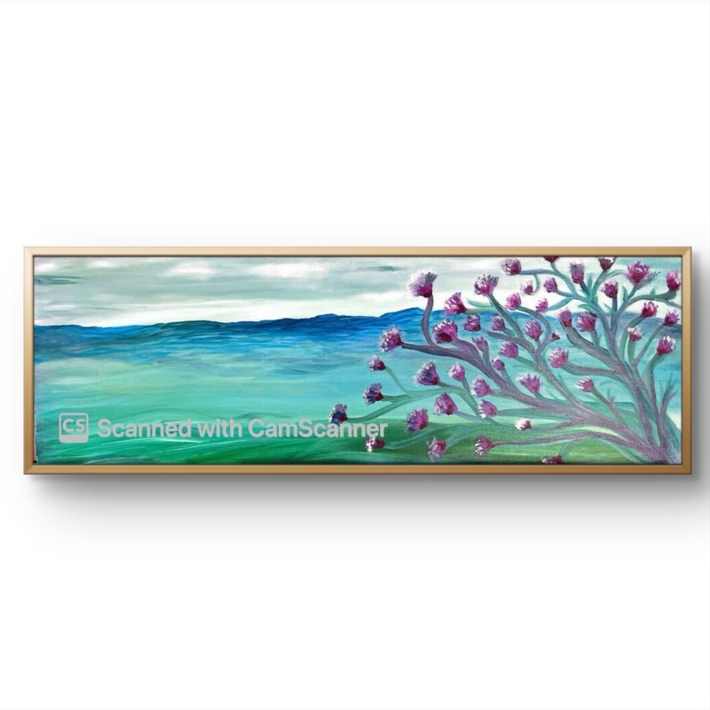 BLESSED#291 Vibrant Oregon Magnolia Tree 12×30 Original Oil Painting Rosa’s Tree