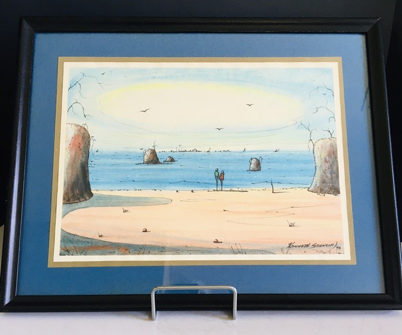 Vintage Kenneth Stancin 1975 Signed Original Framed Painting 19″ x 15″