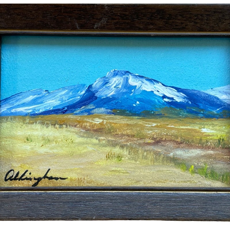 Sangre de Cristo Mountain Landscape New Mexico Acrylic Painting Signed Allingham gallery