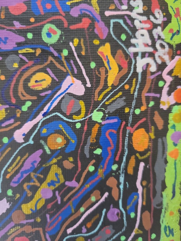 Abstract Contemporary 5x7 Acrylic Painting On Stretched Canvas gallery