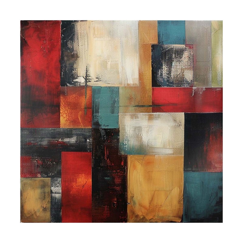 Red Large Abstract Textured Acrylic Oil Painting On Canvas Handmade Artwork A330