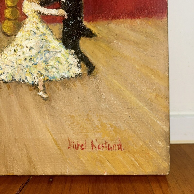 Michel Rostand Original Oil On Canvas Signed “Ballroom Dancing”- 20th Century gallery