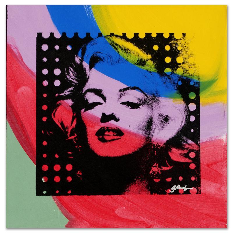MARILYN MONROE original SILKSCREEN & Acrylic on CANVAS by GAIL RODGERS SIGNED
