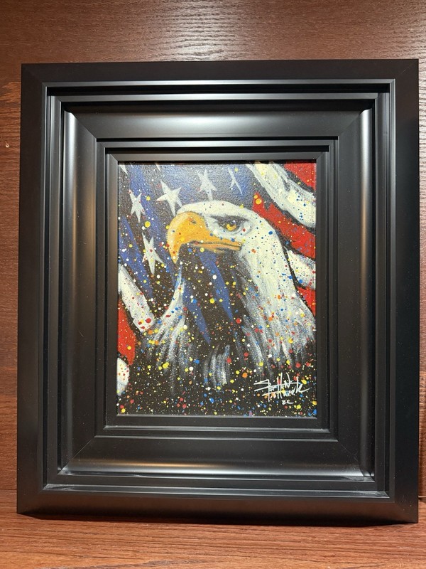 Stephen Fishwick – American Eagle – Unique Acrylic Painting on Canvas – ORIGINAL