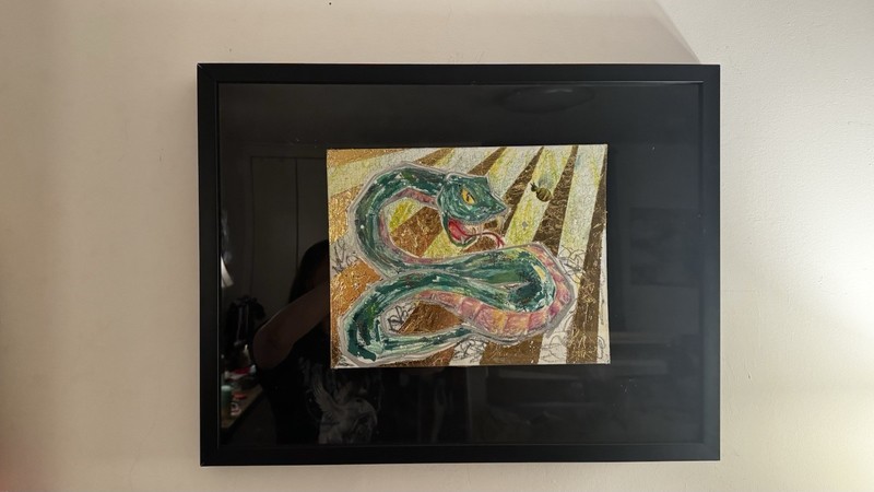 2025 Snake Painting In Shadow Box