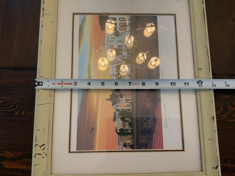 STEPHEN O. GUNTER SIGNED & Stamped FRAMED CHARLESTON SC Battery Sunset PRINT gallery