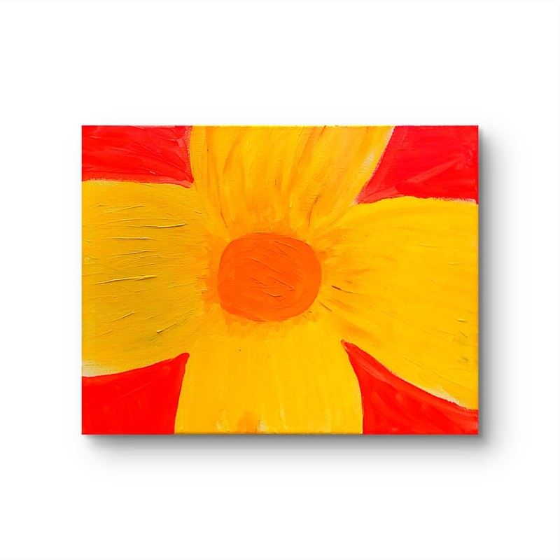 Yellow Forcythia Spring Floral Colorful Modern Art Acrylic Painting Canvas 11x14 gallery