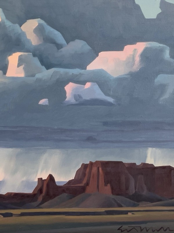 Ed Mell Style Oil Painting Hand Painted Canvas Desert Landscape Art gallery