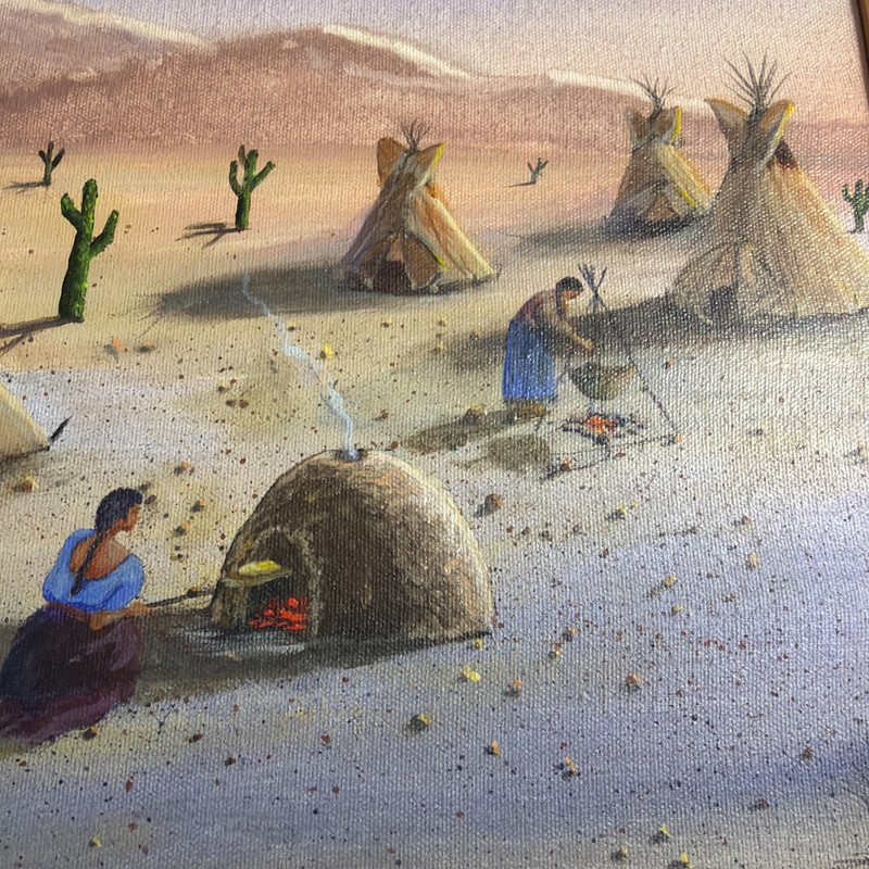 Original PAINTING NATIVE AMERICAN Signed Nadine gallery