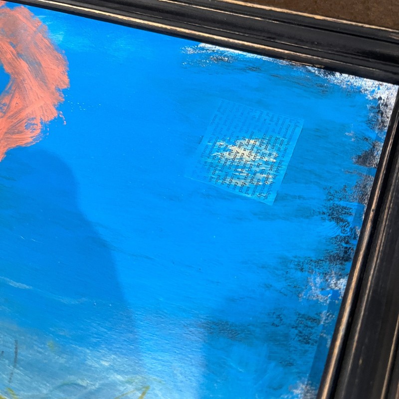 Original Framed Mixed Media Abstract Art Painting "Air Hypothesis" 17x21 w/ COA gallery