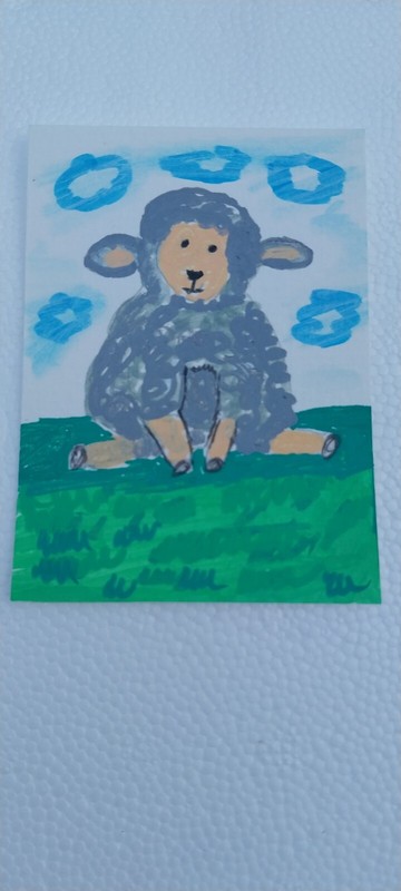 G.A.Titan Acrylic Painting IMPRESSIONISM Sheep Farm Whimsical Animals Artwork