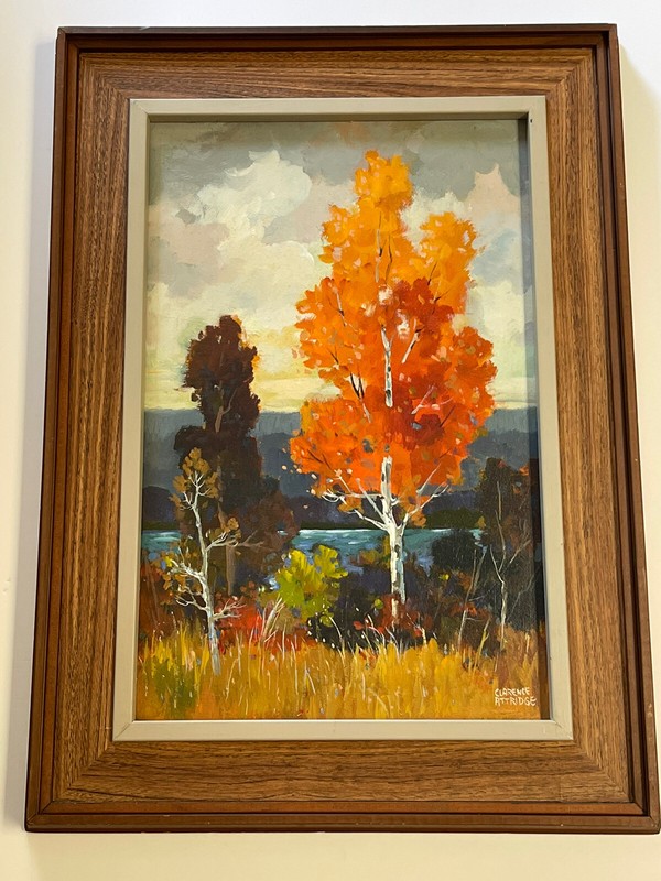 CLARENCE ATTRIDGE OIL PAINTING AMERICAN REGIONALIST LANDSCAPE PLEIN AIR 1960’S