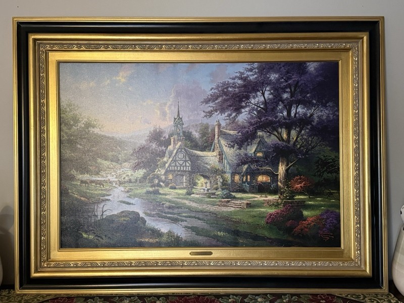 Thomas Kinkade Clocktower Cottage Canvas A/N 30/400 Atelier National Framed COA