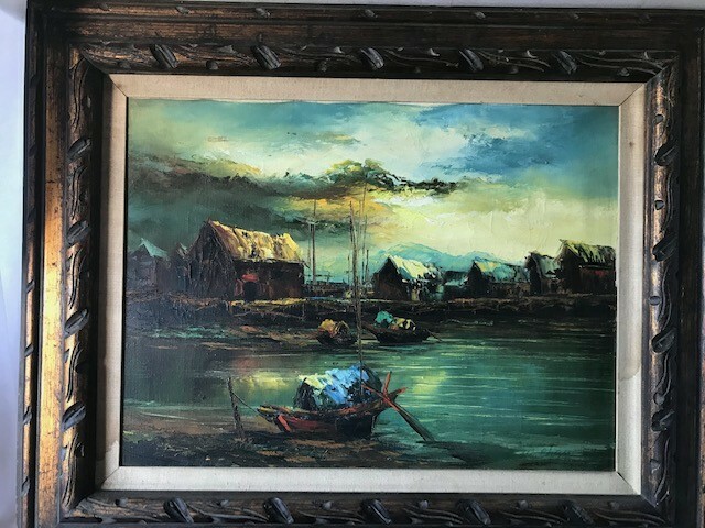 W. Chan Oil On Canvas,Galerías. Cortez