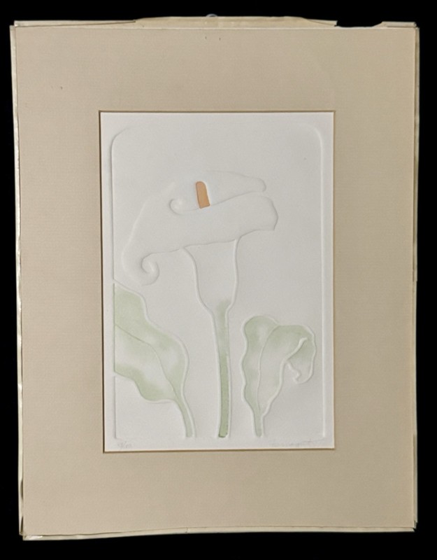 Embossed Flower Floral Print Signed By Harriette Ferraguto – 48/100