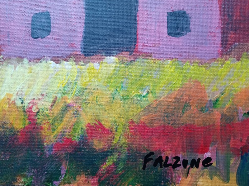 Impressionism Country Barn 11X14 Handmade Colorful ART Painting On Canvas Panel gallery