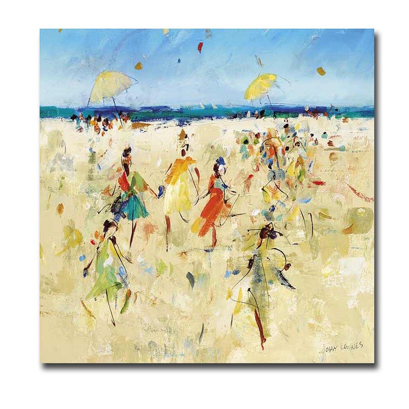 Beach Party by Jossy Lownes Gallery-Wrap Canvas Giclee Artwork (18 in x 18 in)