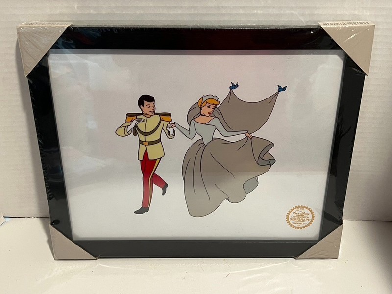 Walt Disney Animation Art CINDERELLA Limited Edition Serigraph Framed 11×14