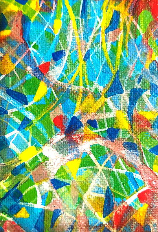 «Light Bleeding Color» aceo original painting