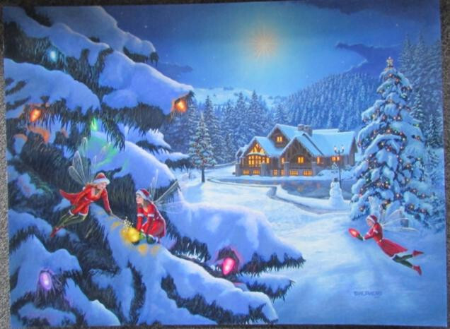 STU SHEPHERD PAINTING HOLIDAY FAERIES