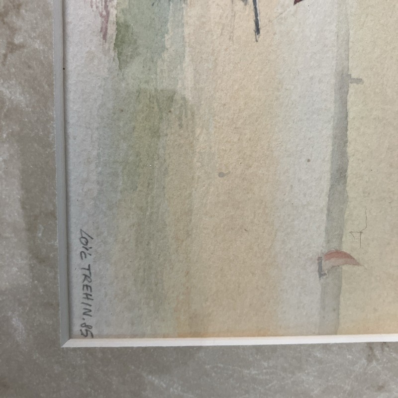 2 Beautiful Watercolor Sailboat By French Artist Loïc Trehin gallery