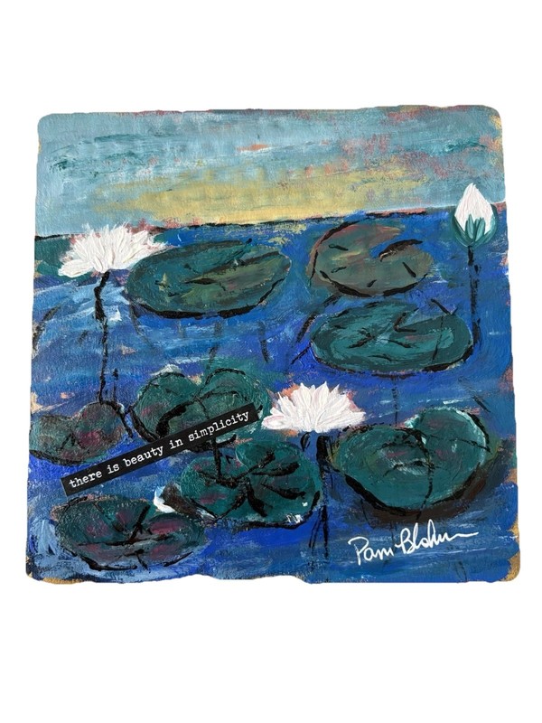 Original Acrylic Painting Shelf Art 6×6” Cardboard Canvas