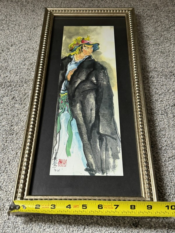 2 Artist Nice DAVID P.H. WONG Original WARRIOR 3D MODERN ABSTRACT PH WATERCOLOR gallery