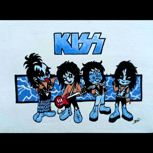 KISS BAND ACEO Original Music Rock Anime Art Card Acrylic Hand Painting NEW OOAK gallery