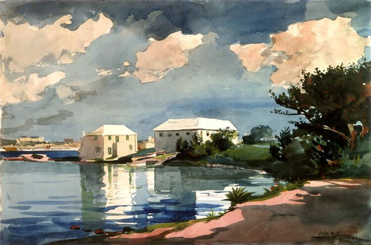 stunning oil painting handpainted on canvas-Bermuda