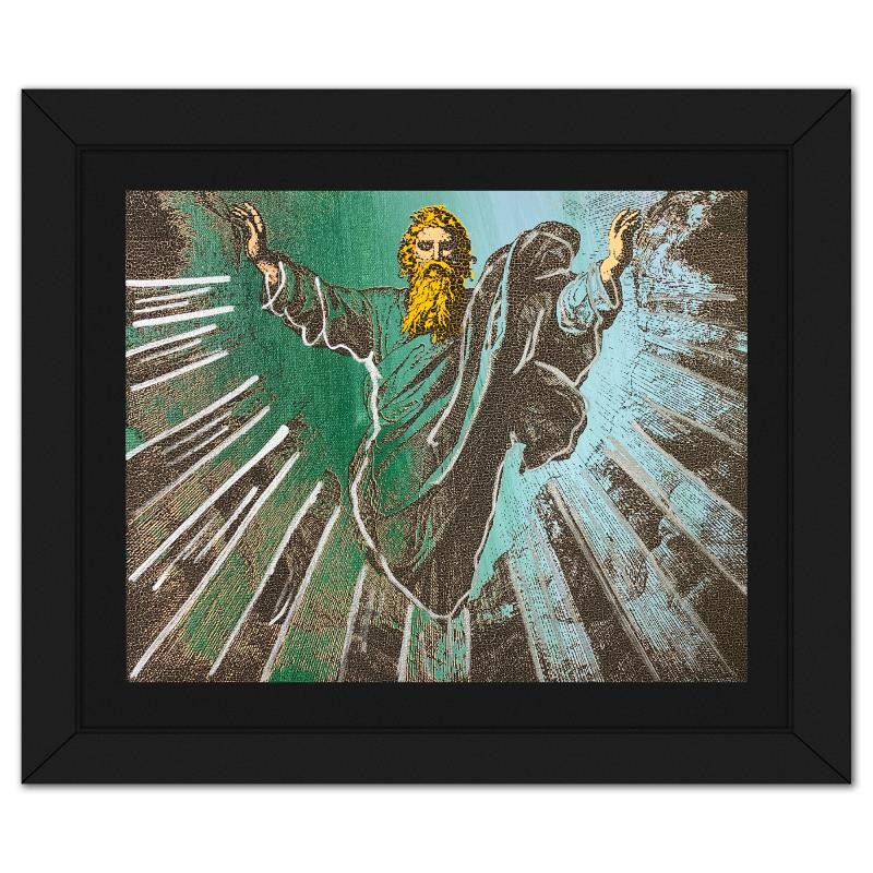 Steve Kaufman (1960-2010), «The Creation» Framed Mixed Media Art, 4/50
