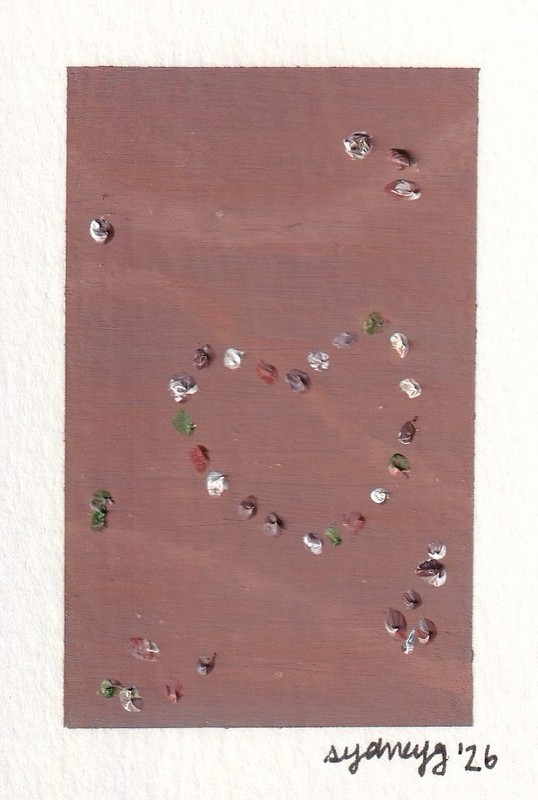 ACEO “Beach Love” Original 2.5×3.5 Oil On Heavy Paper Signed