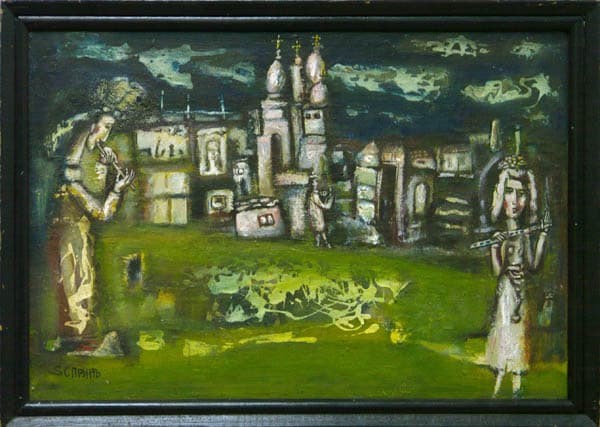 City Contemplation Tunes | Oil on Canvas | Painting