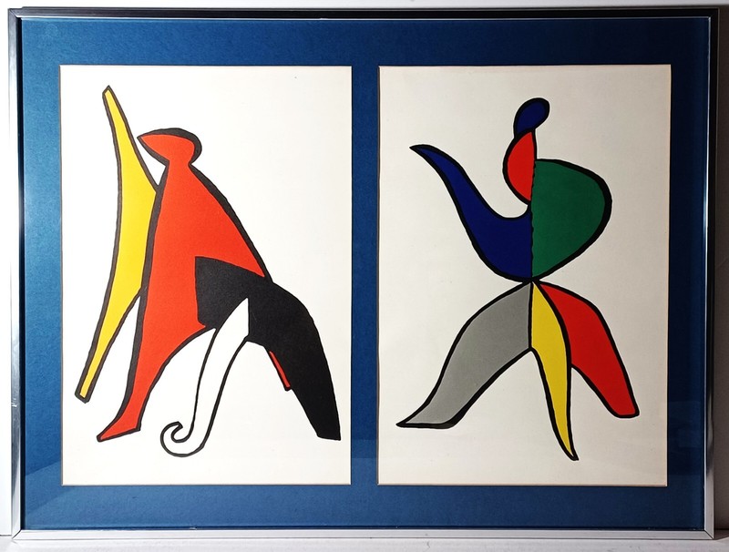 LISTED ALEXANDER CALDER DERRIERE LE MIROIR STABILES SABOT et BONNET PHRYGIEN