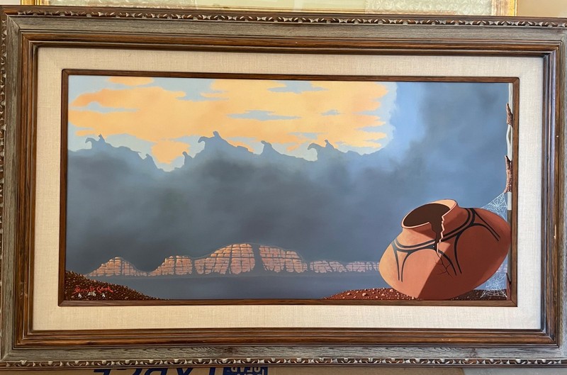 Listed Artist Gary D. Cook Sedona Native American Original Framed Oil Painting