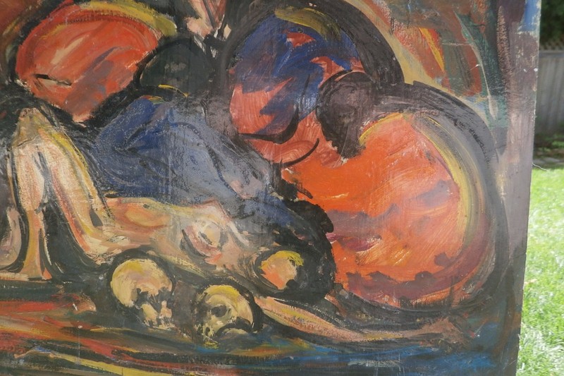 Christ, Mary Magdalene, Followers & Death Oil Painting-1960s-Maxim Bugzester gallery
