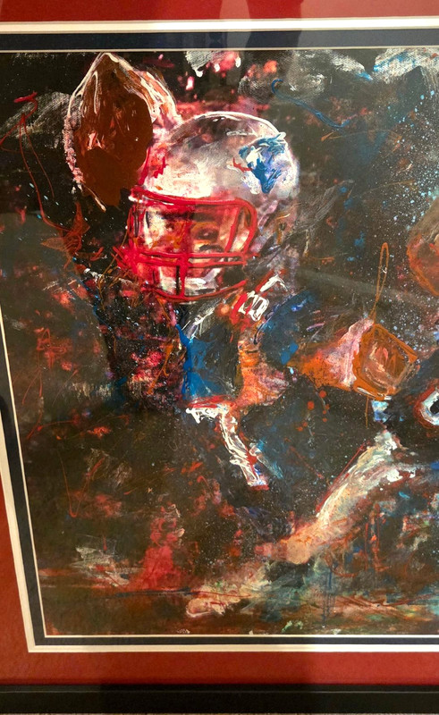 Rob Gronkowski Original Painting by Artist Murray Henderson 1/1 Art 26 x 32 Pats gallery