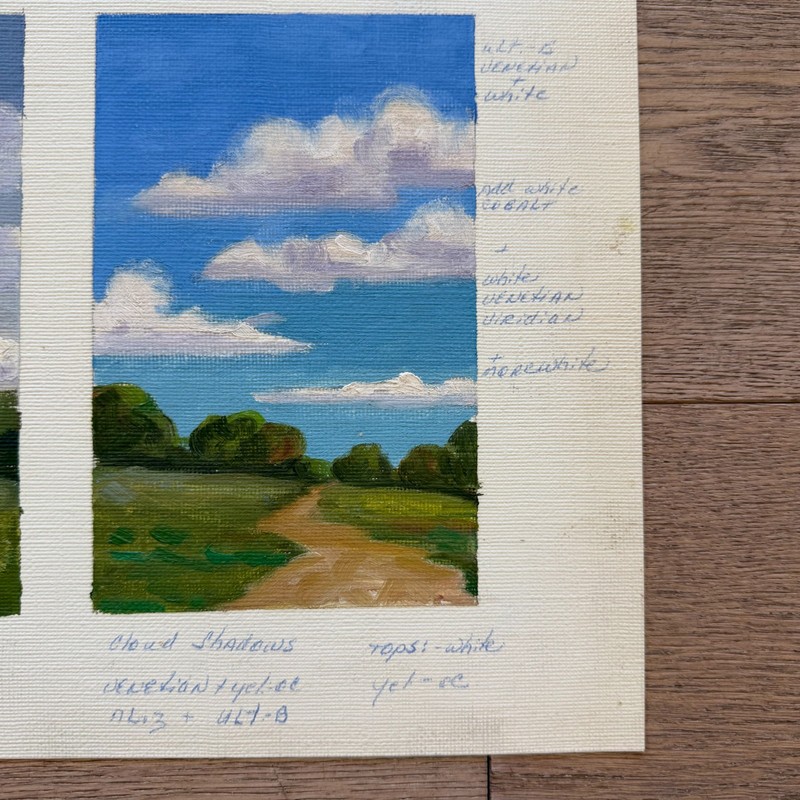 x2 Sky Cloud Painting Studies Landscape Color Notes 16x12 in Canvas gallery