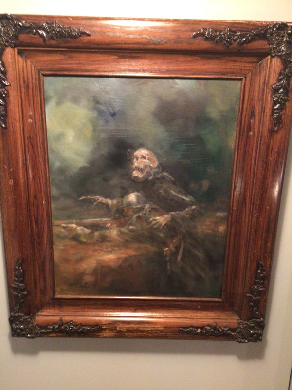 «Death directs the bullet» Oil painting